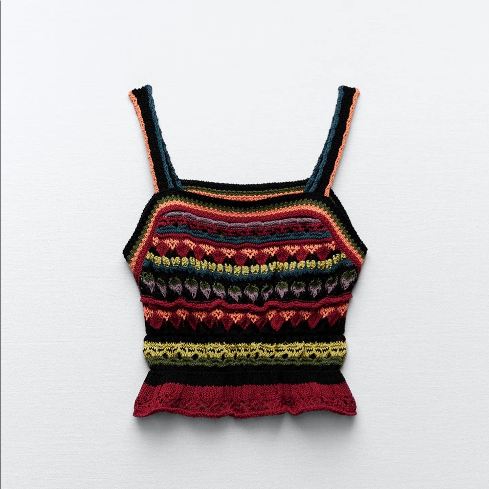 Zara Multicolor Striped Knit Top